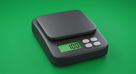 Digital Scale Displaying Measurement on Green Background