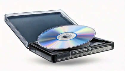 Digital Data Storage Concept with CDs in Transparent Black Jewel Case