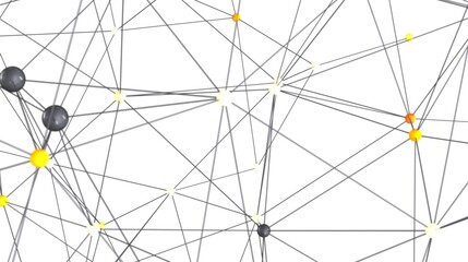 Obraz premium Stock photo of an abstract network. Complex connections, nodes, and lines. Ideal for technology, communication, and data concepts.