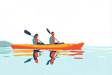 Kayaking in the sea