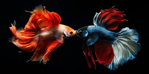 Two fish before a fight, the concept of conflicts