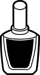 Nail Polish Bottle Line Art Vector Illustration