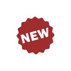 New product badge icon isolated on white background