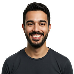 Obraz premium A handsome man with a beard and a bright smile 