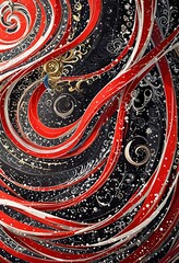 Metallic background, swirling patterns