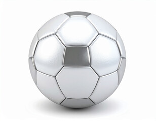 the image showcases a ball commonly used in a global sport, centered against a stark white background