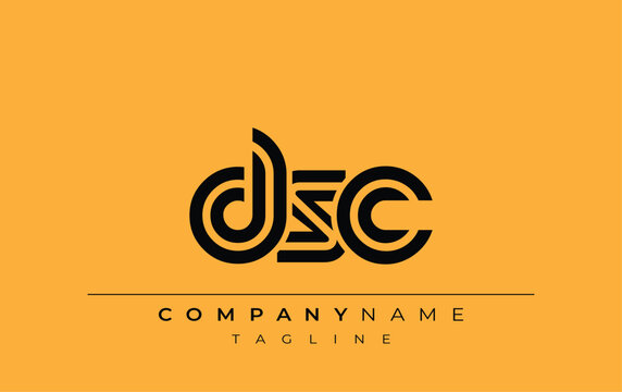 DSC Creative Unique Modern Letter Logo Design. Stylized logo featuring a unique letter design, presenting abstract minimalist aesthetics and modern appeal.