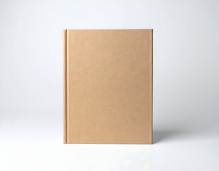 Fototapeta premium Blank open and closed book isolated on white background with brown hardcover and empty pages