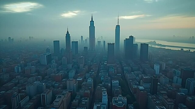 Urban Skyline at Sunset. Suitable for marketing or business purpose