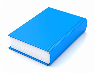 a hardbound book with a solid color cover sits at an angle on a plain surface
