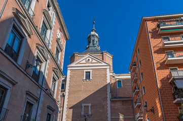 Rear facade of the Cathedral Church of the Armed Forces in Madrid, Spain