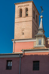 Fototapeta premium The Church of San Pedro el Viejo, a small medieval church with a Mudejar tower in central Madrid, Spain