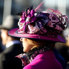 Elegant and fashionable hats at the horse races