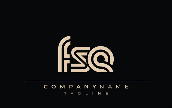 FSE Creative Unique Modern Letter Logo Design. Stylized logo featuring a unique letter design, presenting abstract minimalist aesthetics and modern appeal.