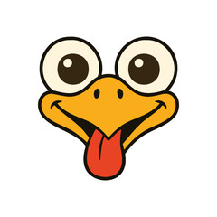 Thanksgiving Day Turkey Cartoon Vector Illustration Art