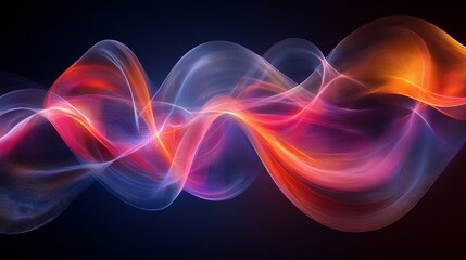 Obraz premium Dynamic abstract design with flowing, colorful energy.