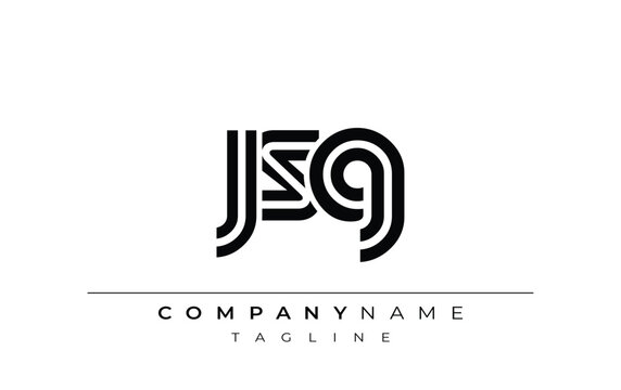 JSG Creative Unique Modern Letter Logo Design. Stylized logo featuring a unique letter design, presenting abstract minimalist aesthetics and modern appeal.