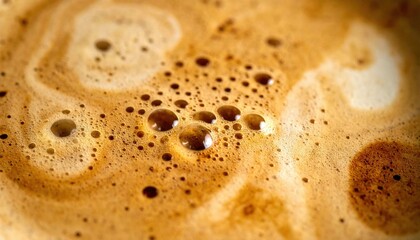 Closeup Espresso Foam Texture