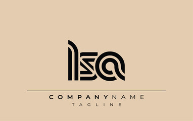 LSA Creative Unique Modern Letter Logo Design. Stylized logo featuring a unique letter design, presenting abstract minimalist aesthetics and modern appeal.