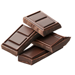 Dark chocolate bars stacked