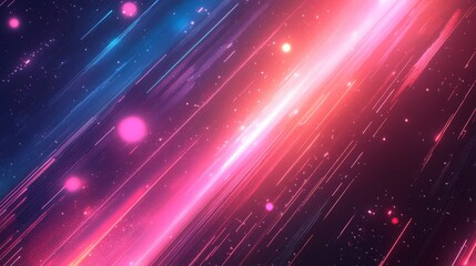 Dynamic vibrant lines radiating through a dark space.