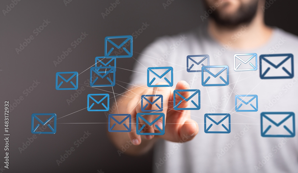 Poster Seamless email communication.  Efficient workflow. Global reach. Modern technology.