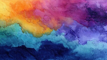 Abstract vibrant colorful layered paint swirls