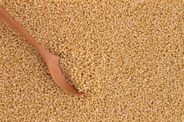 background of dry couscous