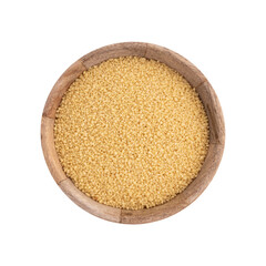 dry couscous isolated on white