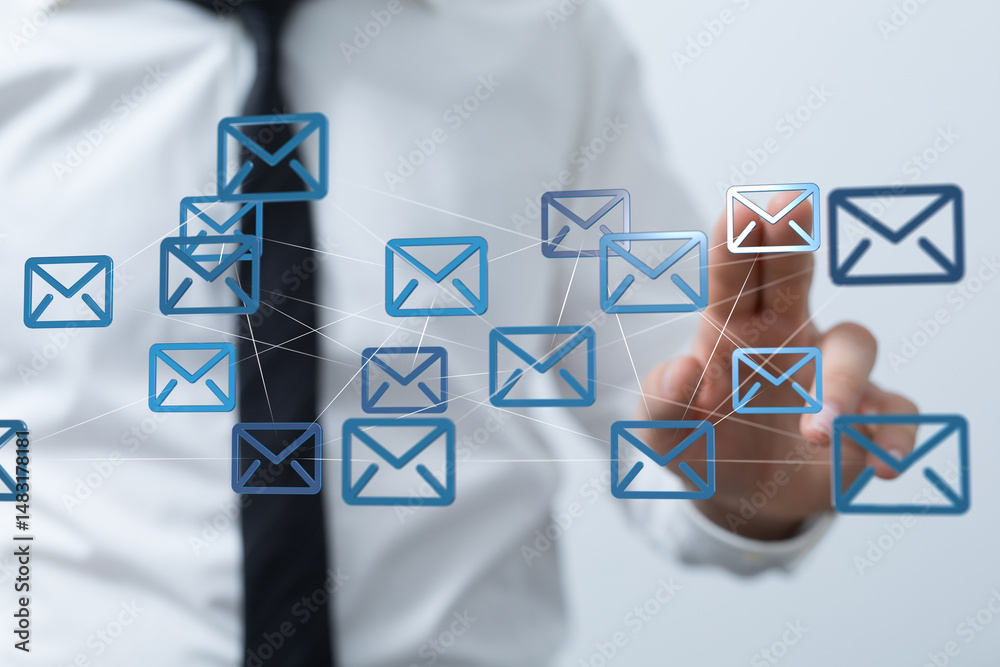 Poster seamless email connectivity. improve teamwork & communication with efficient email management.