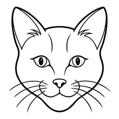 Obraz premium Unique Cat Head Logo Layouts