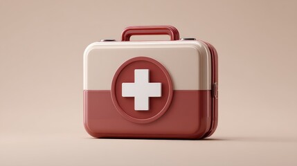 Fototapeta premium First-aid kit, minimalist design