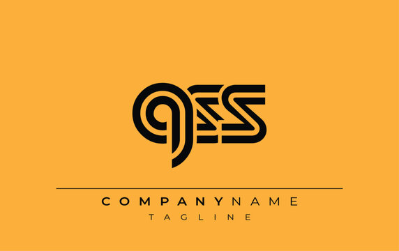 QSS Creative Unique Modern Letter Logo Design. Stylized logo featuring a unique letter design, presenting abstract minimalist aesthetics and modern appeal.