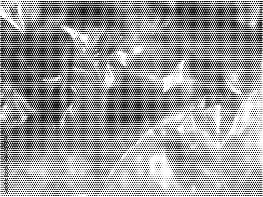Aufkleber abstract dotted halftone crumpled paper vector texture. retro overlay newspaper background. collage 