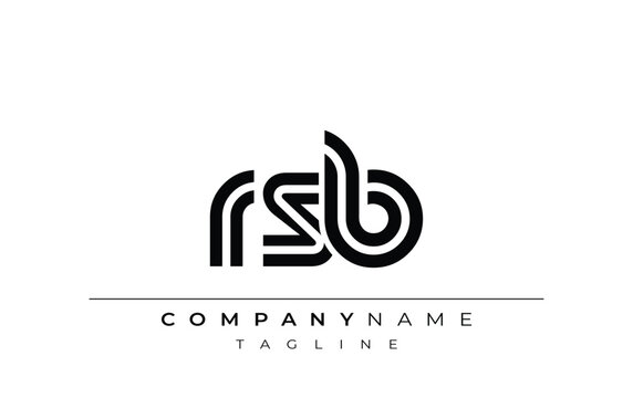 RSB Creative Unique Modern Letter Logo Design. Stylized logo featuring a unique letter design, presenting abstract minimalist aesthetics and modern appeal.