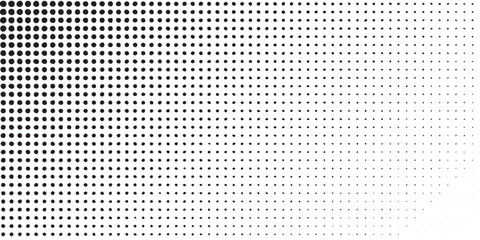 Dotted gradient halftone background. Horizontal seamless dots pattern in pop art style. Abstract modern stylish texture