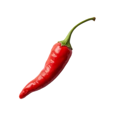 A single red hot chili pepper