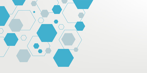 Abstract blue hexagon banner background eps 10