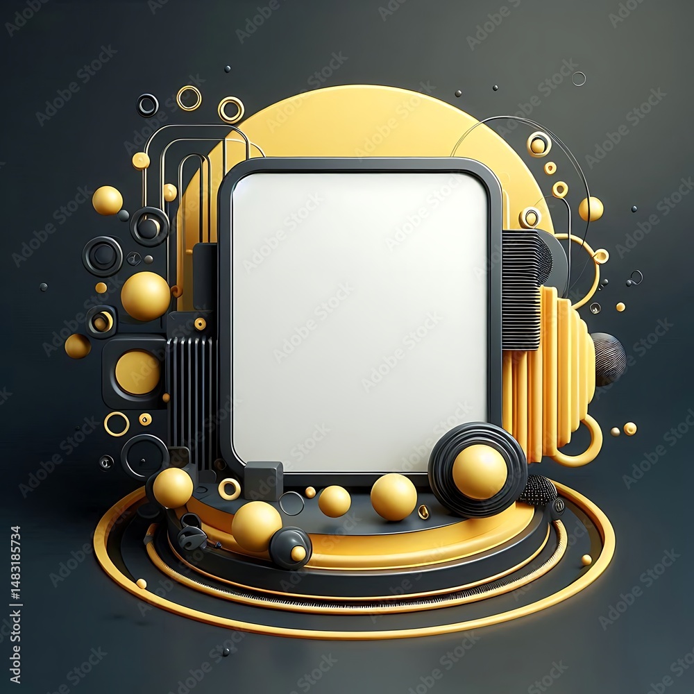 Fototapete modern style black friday poster with yellow empty space decoration with space for copy, created wit