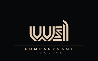 WSL Creative Unique Modern Letter Logo Design. Stylized logo featuring a unique letter design, presenting abstract minimalist aesthetics and modern appeal.