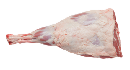 Raw Lamb Leg Isolated on White Background, Fresh Lamb Leg Cut Perfect for Meat Advertisements, Premium Lamb Leg Ideal for Recipes, lamb leg PNG image