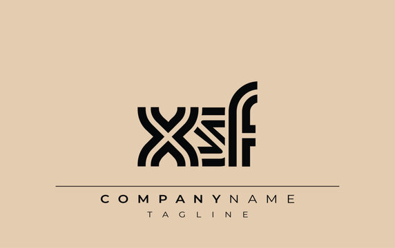 XSF Creative Unique Modern Letter Logo Design. Stylized logo featuring a unique letter design, presenting abstract minimalist aesthetics and modern appeal.