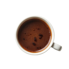 Obraz premium A top view of a cup of hot chocolate