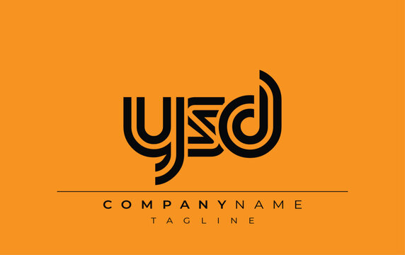 YSD Creative Unique Modern Letter Logo Design. Stylized logo featuring a unique letter design, presenting abstract minimalist aesthetics and modern appeal.