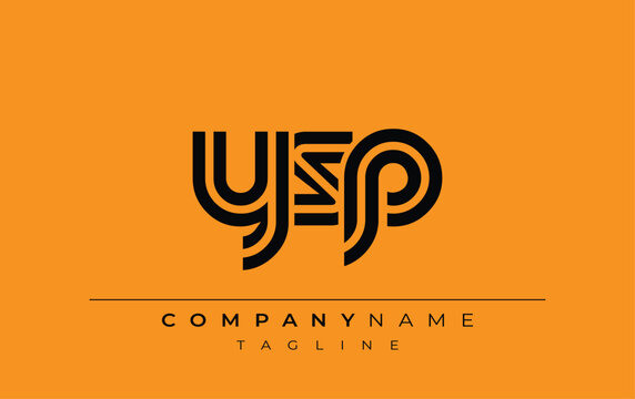 YSP Creative Unique Modern Letter Logo Design. Stylized logo featuring a unique letter design, presenting abstract minimalist aesthetics and modern appeal.