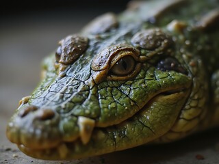 Fototapeta premium Vibrant Baby Alligator Portraits