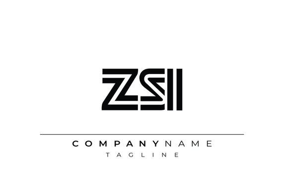 ZSI Creative Unique Modern Letter Logo Design. Stylized logo featuring a unique letter design, presenting abstract minimalist aesthetics and modern appeal.