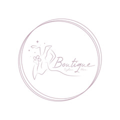 elegant women's fashion logo, clothing, boutique, convection, tailor, garment, business, apparel, fashion designer