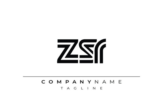 ZSR Creative Unique Modern Letter Logo Design. Stylized logo featuring a unique letter design, presenting abstract minimalist aesthetics and modern appeal.