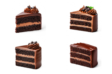 Decadent Chocolate Cake Slice with Rich Frosting